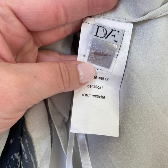 DVF fleurette silk chiffon marble dress - Picture 5 of 7